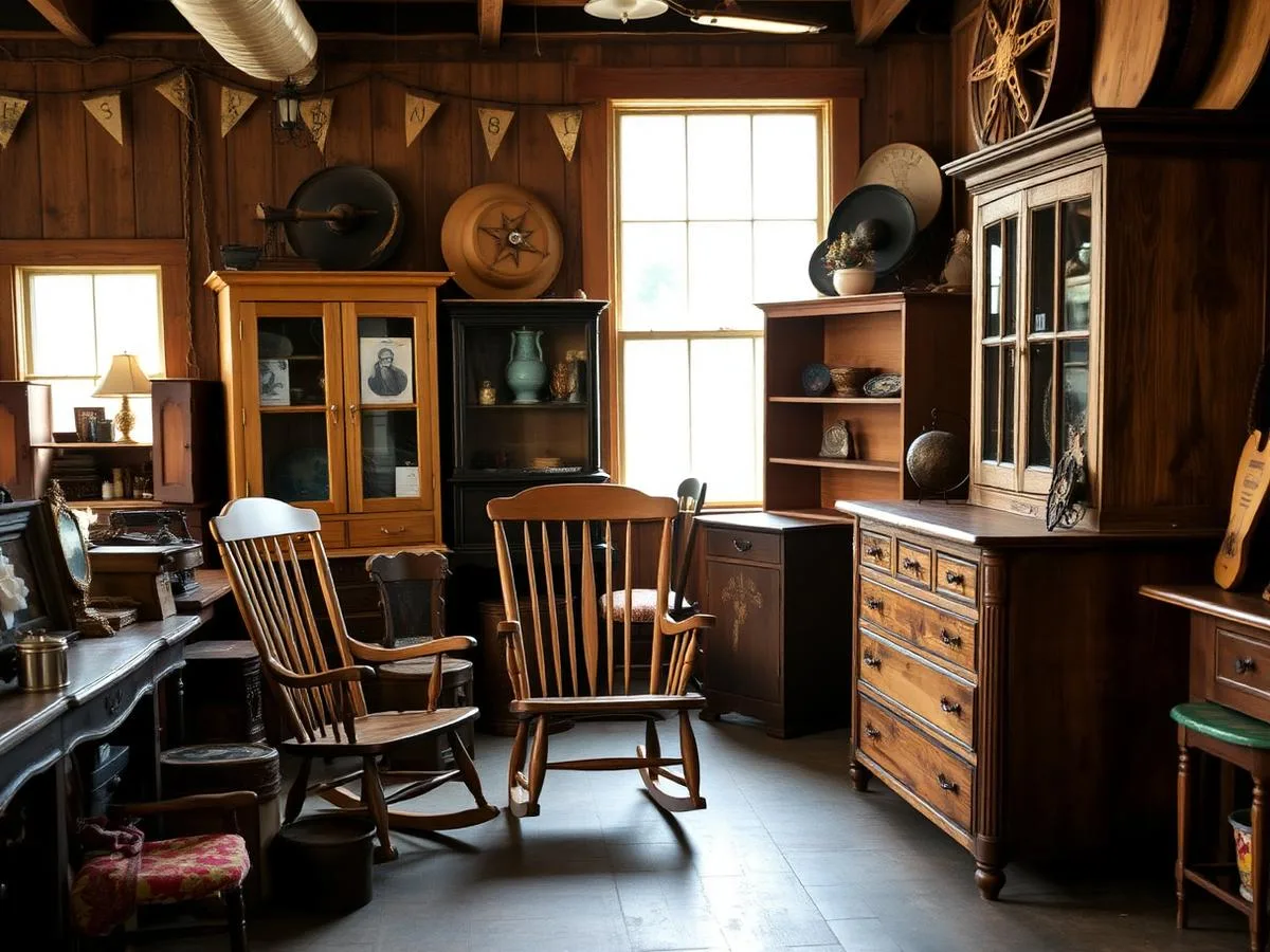 Kentucky hardwood and antique furniture finds at Bluegrass Market & Mercantile