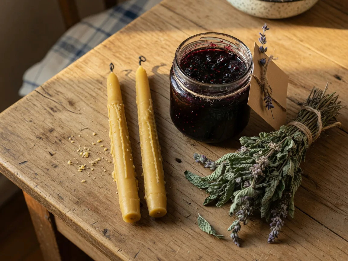 Hand-poured beeswax & Kentucky-scented candles by Mountain Laurel Candles with genuine Kentucky character